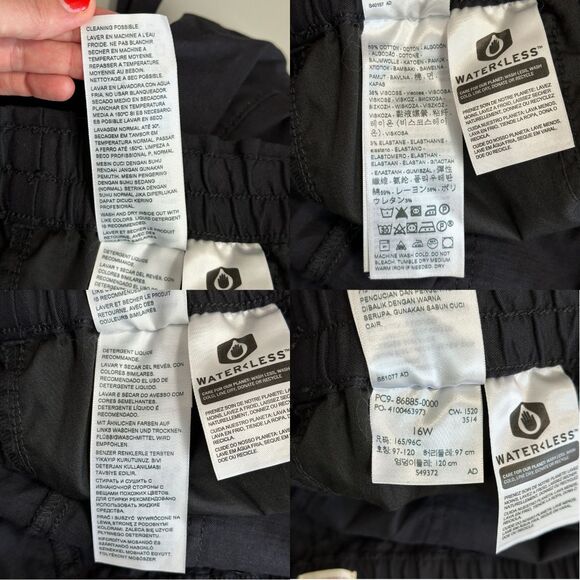 Levis Belted Jet Set Joggers Womens 16W Black Stretch Twill Pants Relaxed Casual - Picture 15 of 15